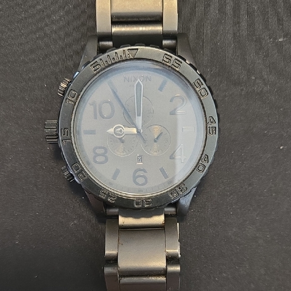 Nixon Dual-Tone Black and Silver Watch 51-30 Simplify